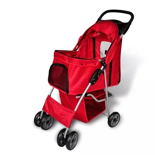 "Stroller for dog red image"
