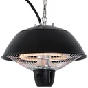 Ceiling heater 600W Black Ø25