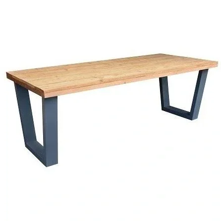 "New York Roasted wood dining table - Grey image"