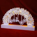 Candle Bow Christmas Snowflakes White