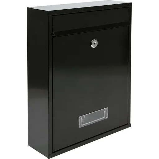 "Mailbox with 2 buttons - black - 360x260x80 mm image"