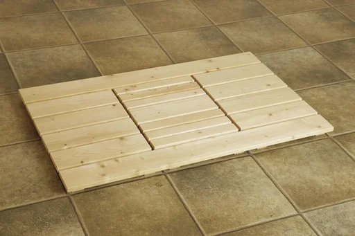 "Floor grate made of natural spruce wood, LxW 100 x 61.5 cm image"