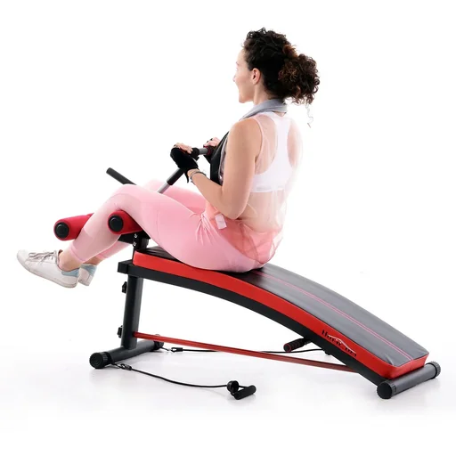 "Training bench sit-up bench abdominal trainer black L140 x W73 x H57cm image"