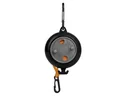 Retractable clothesline with hook, maximum length 8 m
