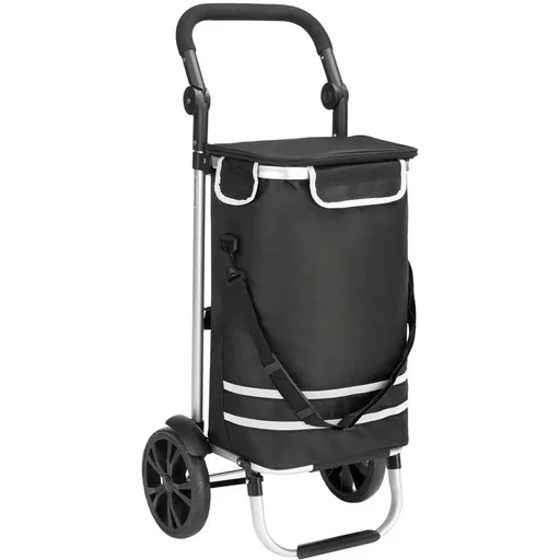 "Shopping cart max. 25 kg | Removable shopping bag | With cooling compartment | Black aluminum image"