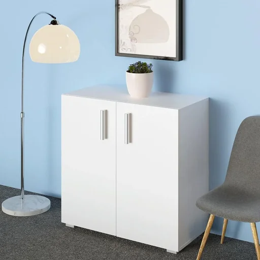 "Multifunctional cabinet white - 2 compartments image"