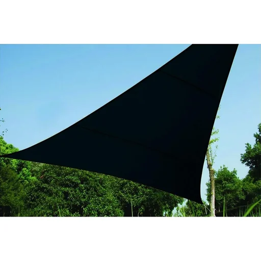 "Water-permeable sun sail - triangular - 5 x 5 x 5 m - charcoal image"