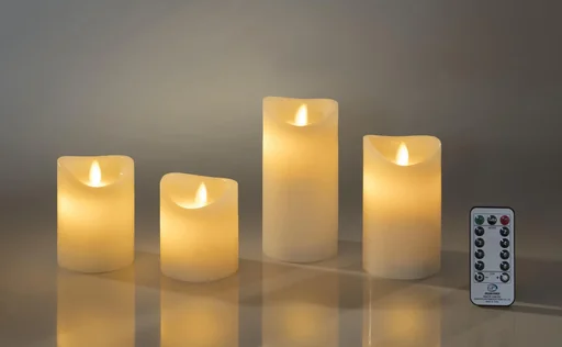 "LED Echtwachskerze 4er Set image"
