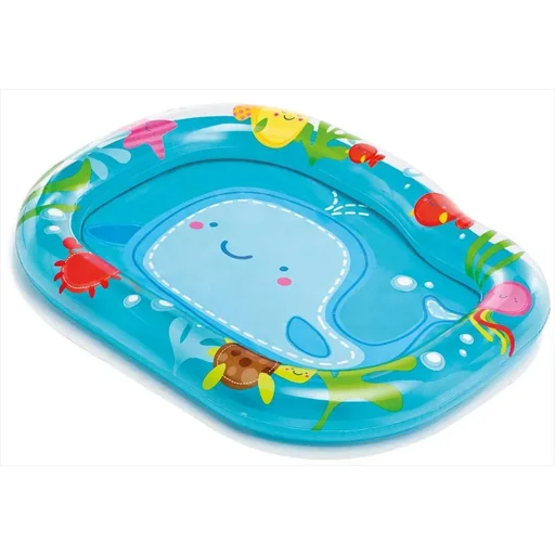 "Baby swimming with whale print image"