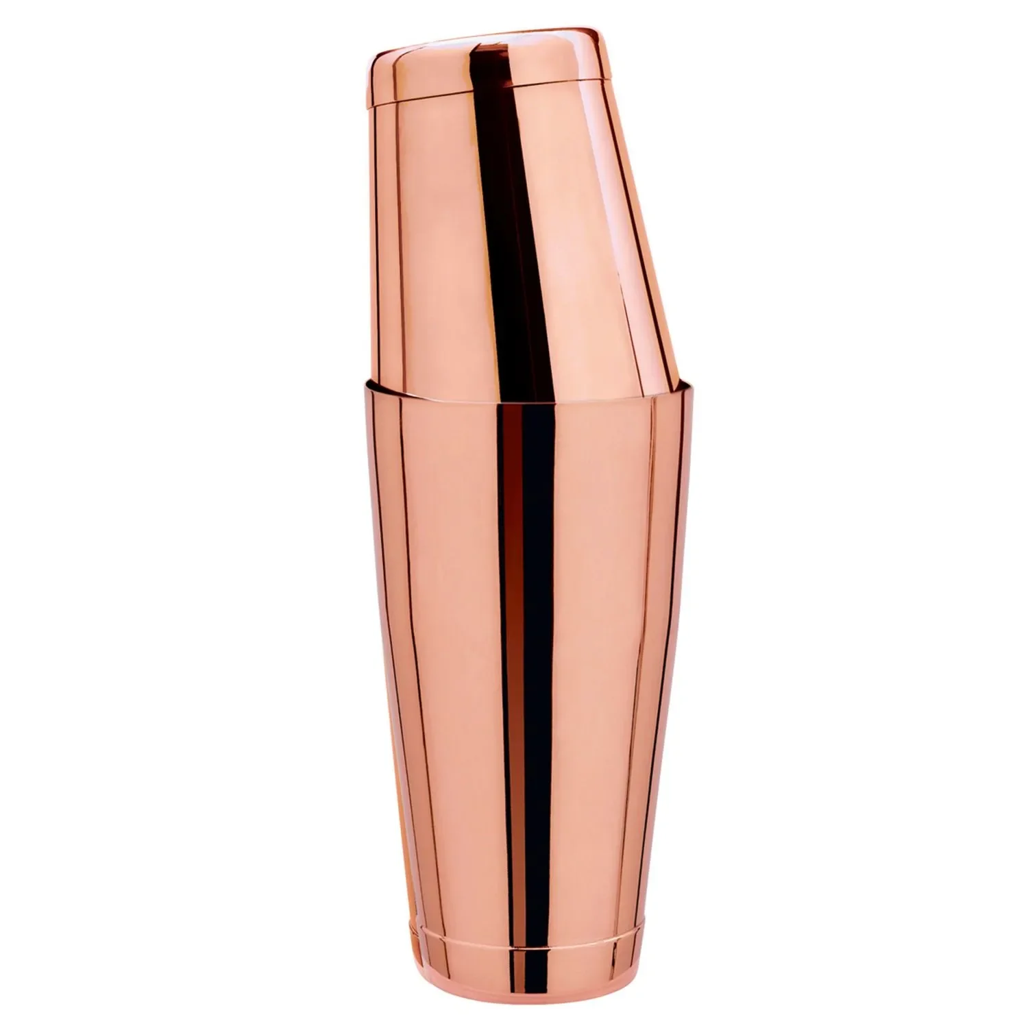 "Cocktailshaker, Shakebeker cocktail TIN on TIN - Roestvrij staal, koperlook, 28 oz./18 oz image"