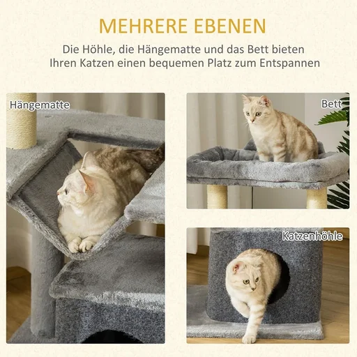"Cat tree 100 cm scratching post with ha image"