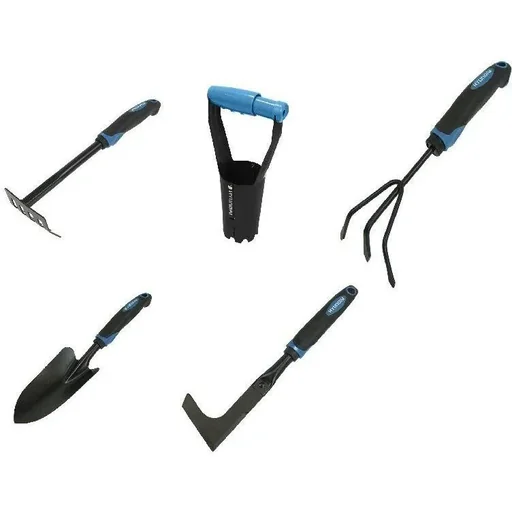 "NL 12-piece garden tool set with shovel, rake, weeder, bulb planter and cultivator image"