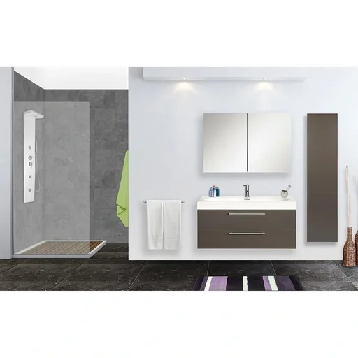 "Shallow bathroom furniture 80cm - anthracite image"