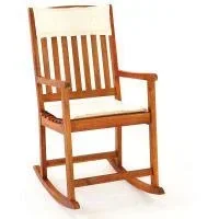 "Acacia rocking chair including cushion image"