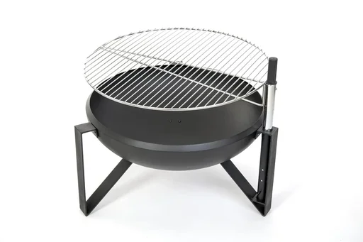 "Grill fire pit including grill grate 70x70x75 cm black image"