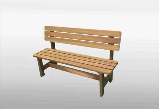 "Wooden bench Summer honey brown image"