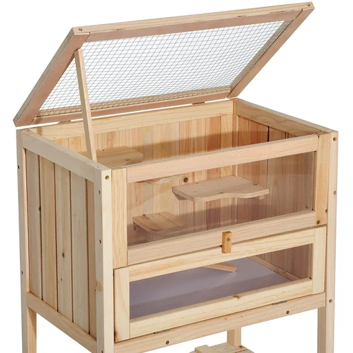 "Hamster cage, small animal cage, rodent cage, mouse cage, fir wood image"
