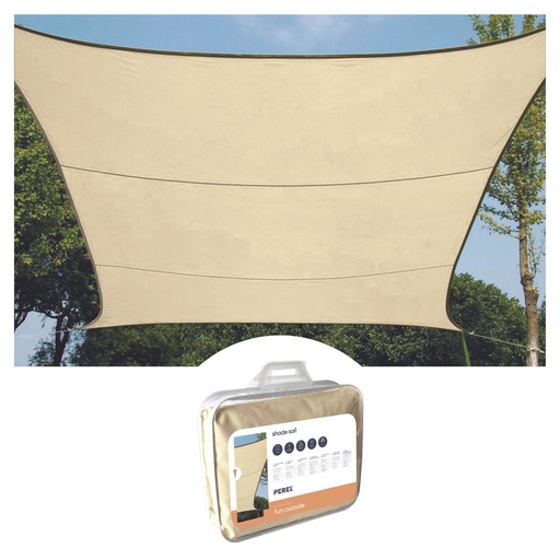 "waterdoorlatend zonnescherm - vierkant - 3,6 x 3,6 m - champagne image"