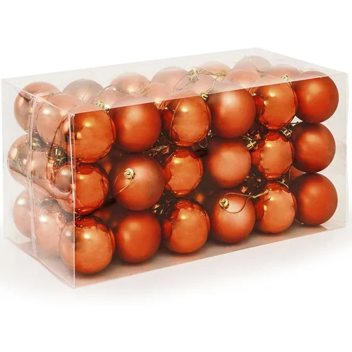 "Christmas balls 54 pieces - copper - diameter 6 cm image"