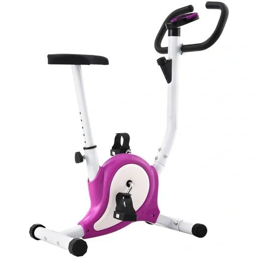 "Exercise bike with resistance bands purple image"