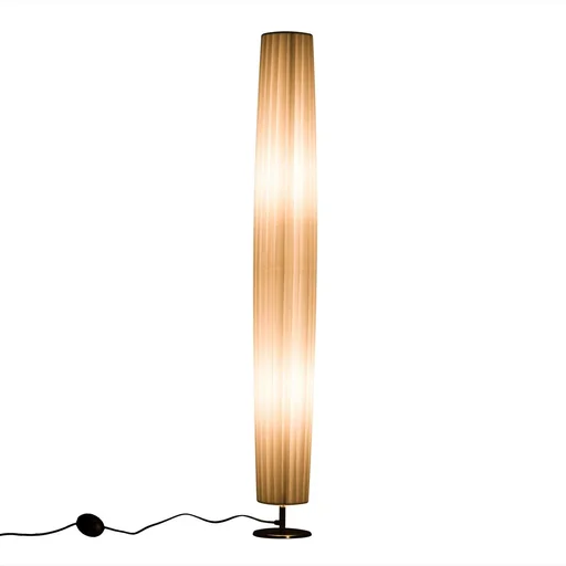 "Floor lamp E27 stainless steel 120cm white image"