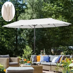 Parasol tuinparasol marktscherm dubbele parasol terrasparasol met hand