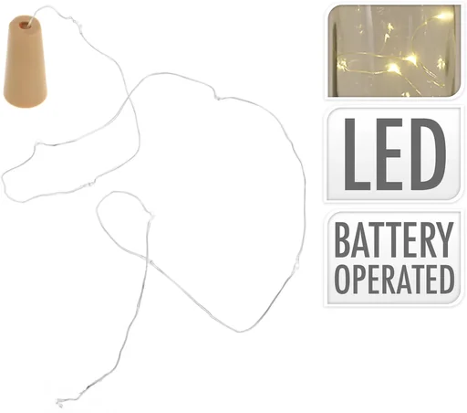 "Bottle corks with glowing LEDs image"