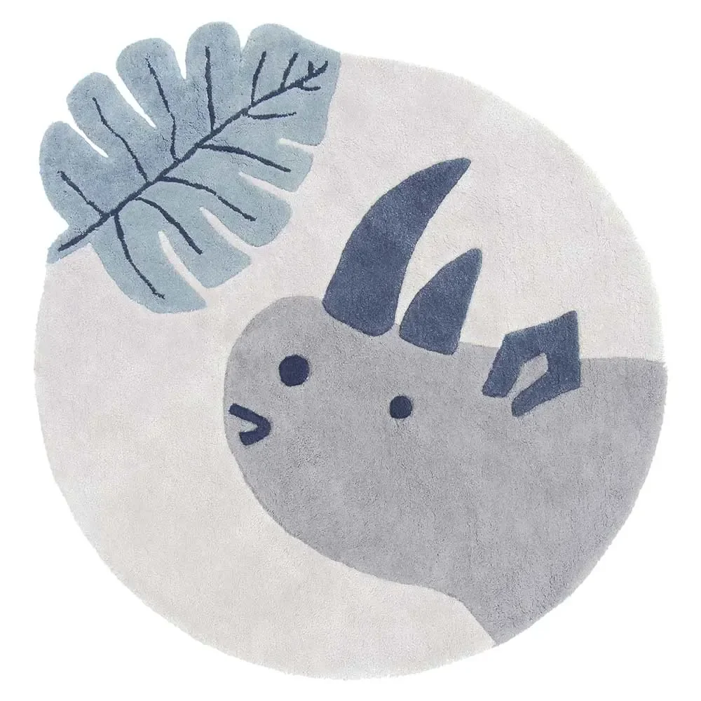 Lilipinso tapijt rhino grijs blauw 100 cm