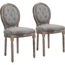2-piece dining room chair set, grey