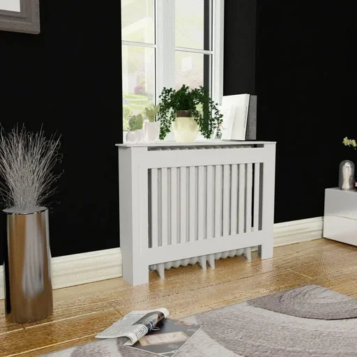 "Radiator cover 112 cm MDF white image"