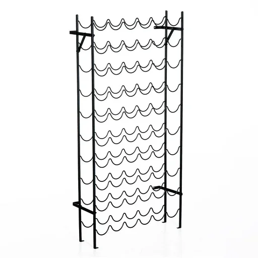 "Wine rack bottle rack for 60 bottles metal black image"