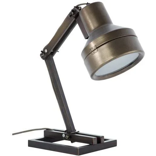"Table lamp Hardwork industrial wood black metal 60W E27 image"