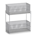Tiered shelf with 2 baskets, mesh