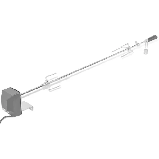 "BBQ Rotisserie Spit with Motor Steel 1200 mm image"