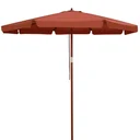 Terracotta wooden parasol 330cm UV protection 50+