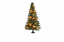 Illuminated Christmas tree, green, with 20 LEDs, 8 cm high