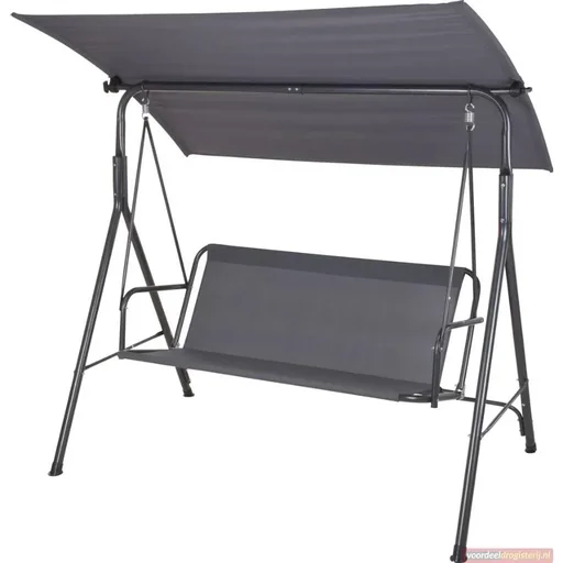 "Swing bench dark grey 170 x 120 x 150 cm image"