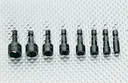 Socket wrench set, 6-point direct mount for cordless screwdriver, 8 pieces.