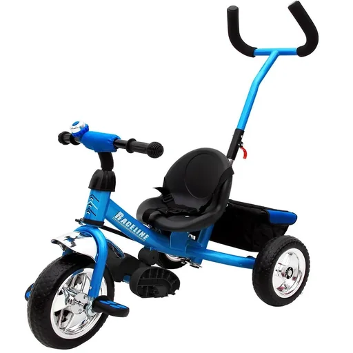 "Children's tricycle Raceline - metal - push bar - blue image"