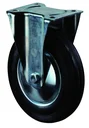 Fixed castor with solid rubber tyres, wheel diameter 100 mm