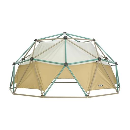 "Geodome climbing frame with tent green/bronze image"
