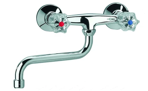 "Olando sink faucet for wall connection, chrome image"