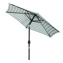 Parasol garden parasol patio parasol frame steel outdoor green stripe Ø227 x 225 cm