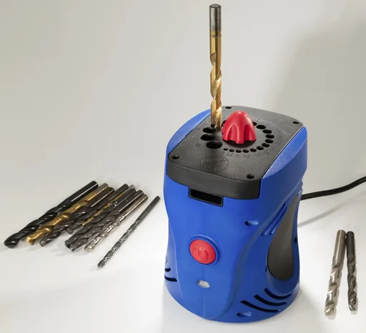"Electric twist drill sharpener including 10 x HSS twist drills 5.0 mm image"