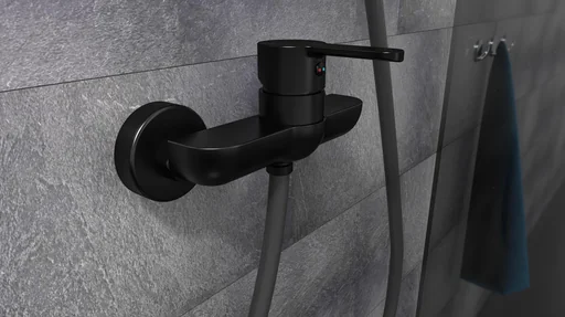 "Shower fitting, Schwarz matt image"