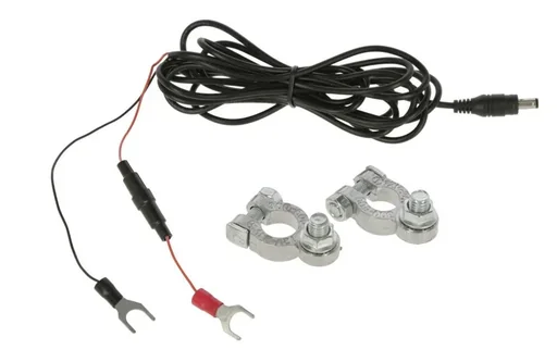 "Connection cable for car/electric fence battery, 3 m long image"