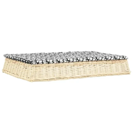 "Dog bed with pillow in flat design image"