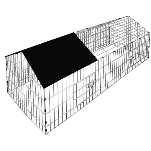 "Rabbit hutch - 180x75x75cm - incl. sunroof - black image"