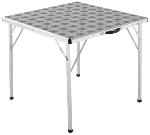 "Camping table with antimicrobial tabletop, sturdy frame, foldable legs and carrying handle, 80 x 80 x 70 cm image"