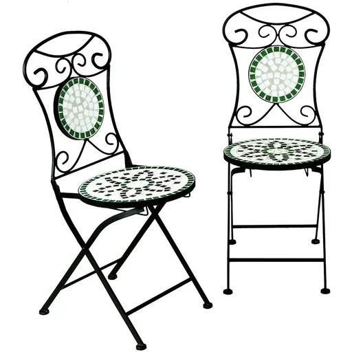 "Mosaic chair FLORA set of 2 with metal frame image"